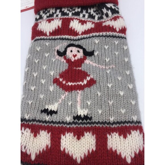 Pottery Barn Kids Mabel Natural Fair Isle Ice Skater Wool Stocking Christmas - Picture 3 of 12